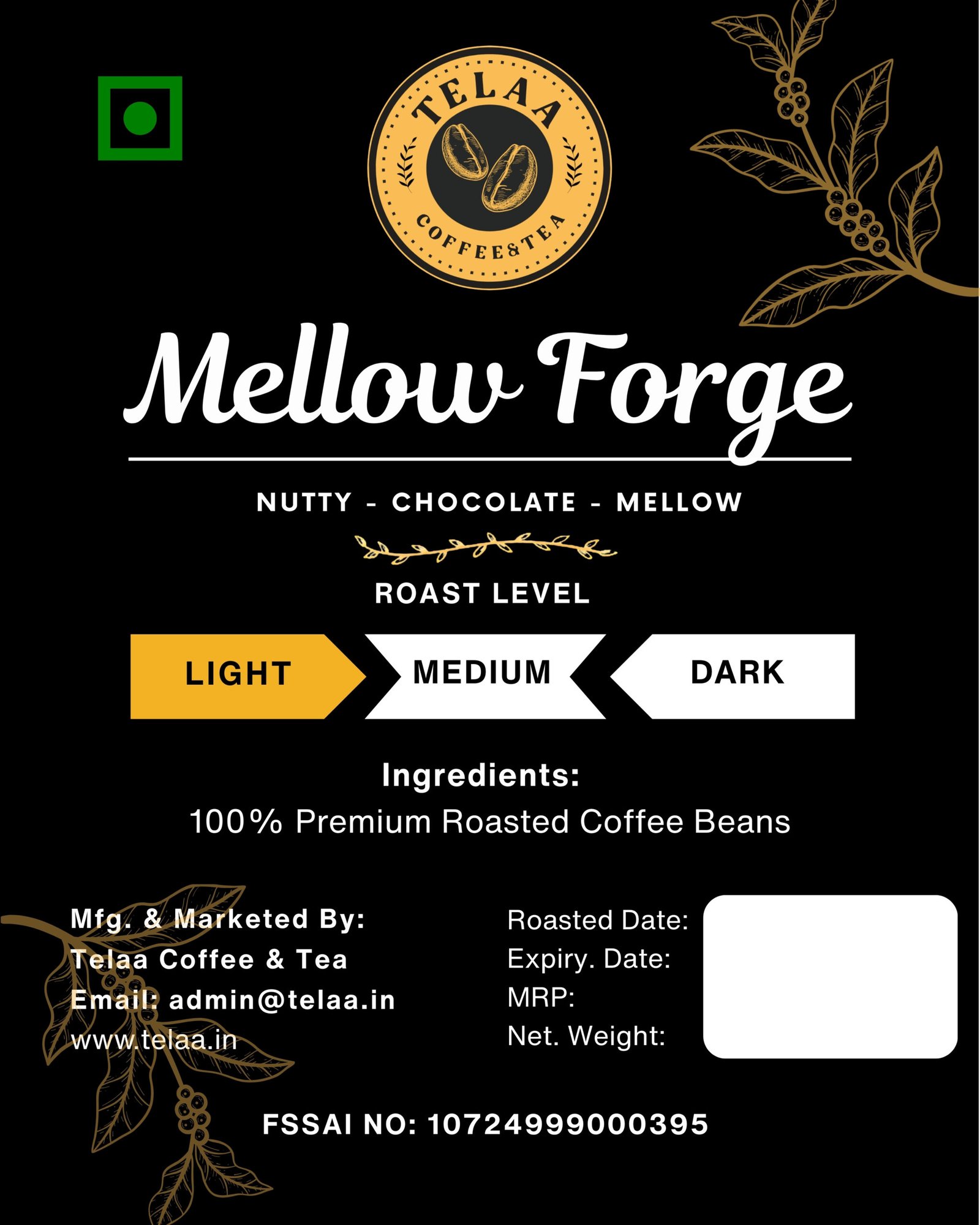 Mellow Forge, Light Roasted 100% Arabica Specialty Coffee Beans - Image 3