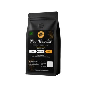 Noir Thunder, Dark Roasted 100% Arabica Coffee Powder