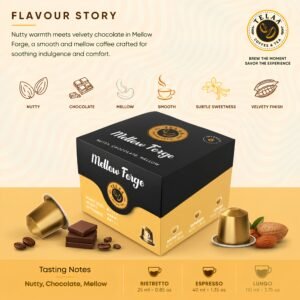 Mellow Forge Light Roast Coffee Capsules By Telaa | Intensity 6 | Nespresso® Compatible | 100% Arabica