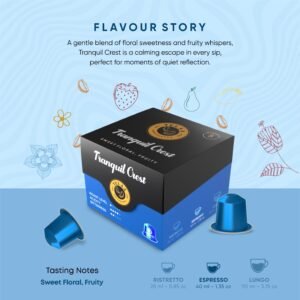 Tranquil Crest, Intensity-5, 100% Arabica Aluminium Coffee Capsules - Specialty Coffee