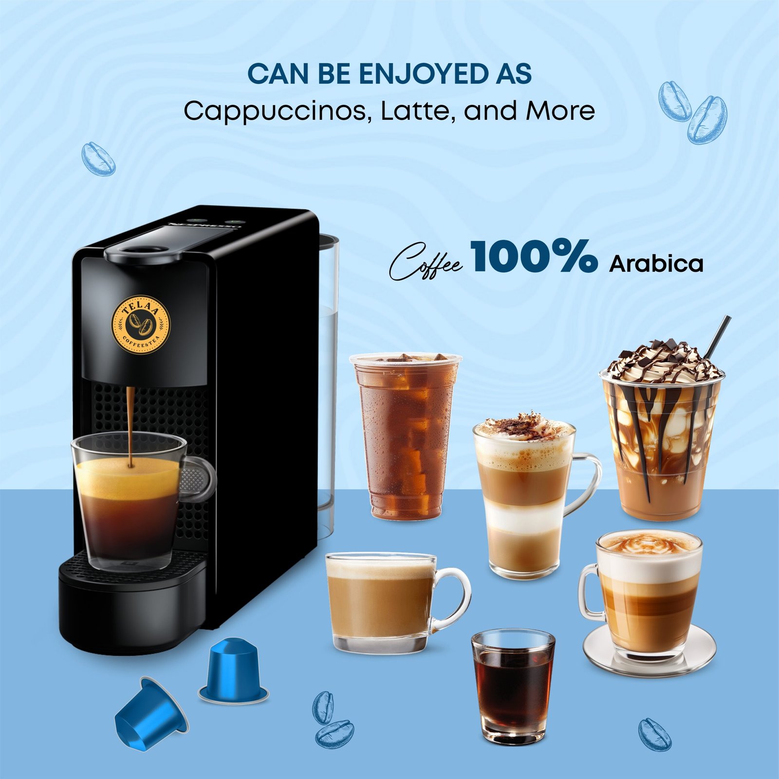 Tranquil Crest by Telaa: Intensity-5, 100% Arabica Aluminium Nespresso-Compatible Pods - Image 4