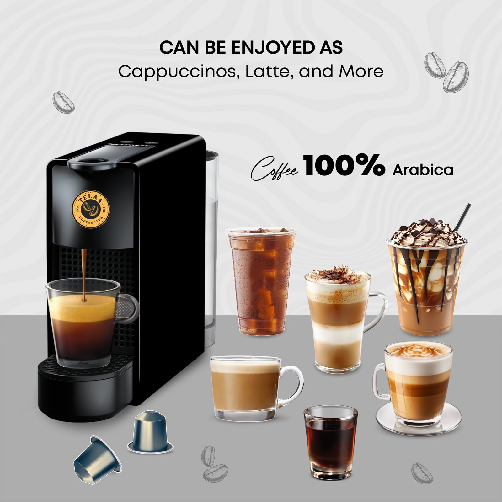 Telaa's Assorted Specialty Coffee Capsules – Mixed verities Pack of 10 Capsules - Image 4