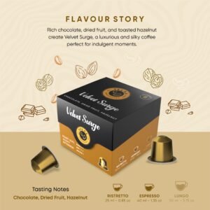 Velvet Surge, Intensity 8, 100% Arabica Aluminium Coffee Capsules - Specialty Coffee