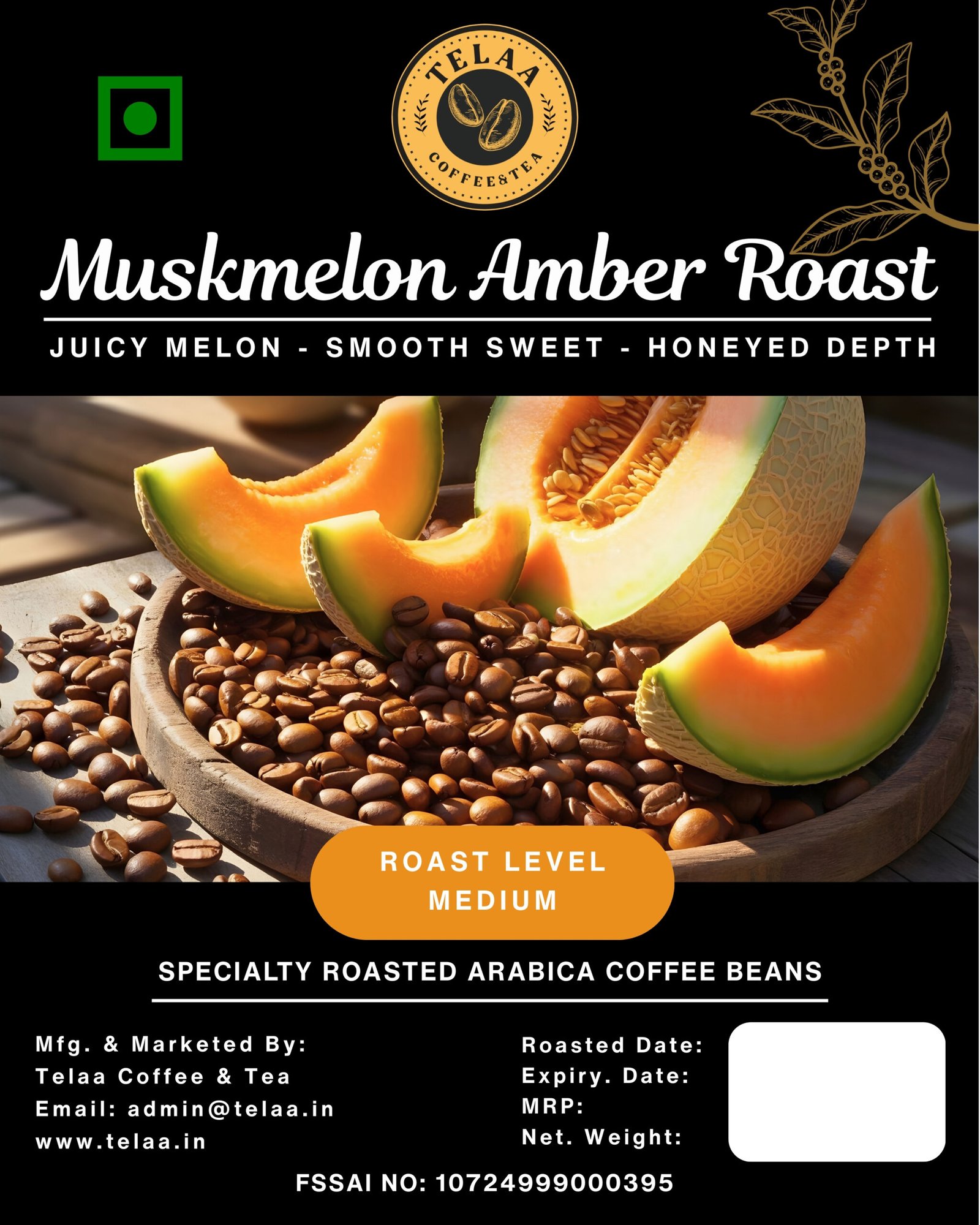 Muskmelon Amber Bloom - Specialty Coffee Beans 250gm - Image 3
