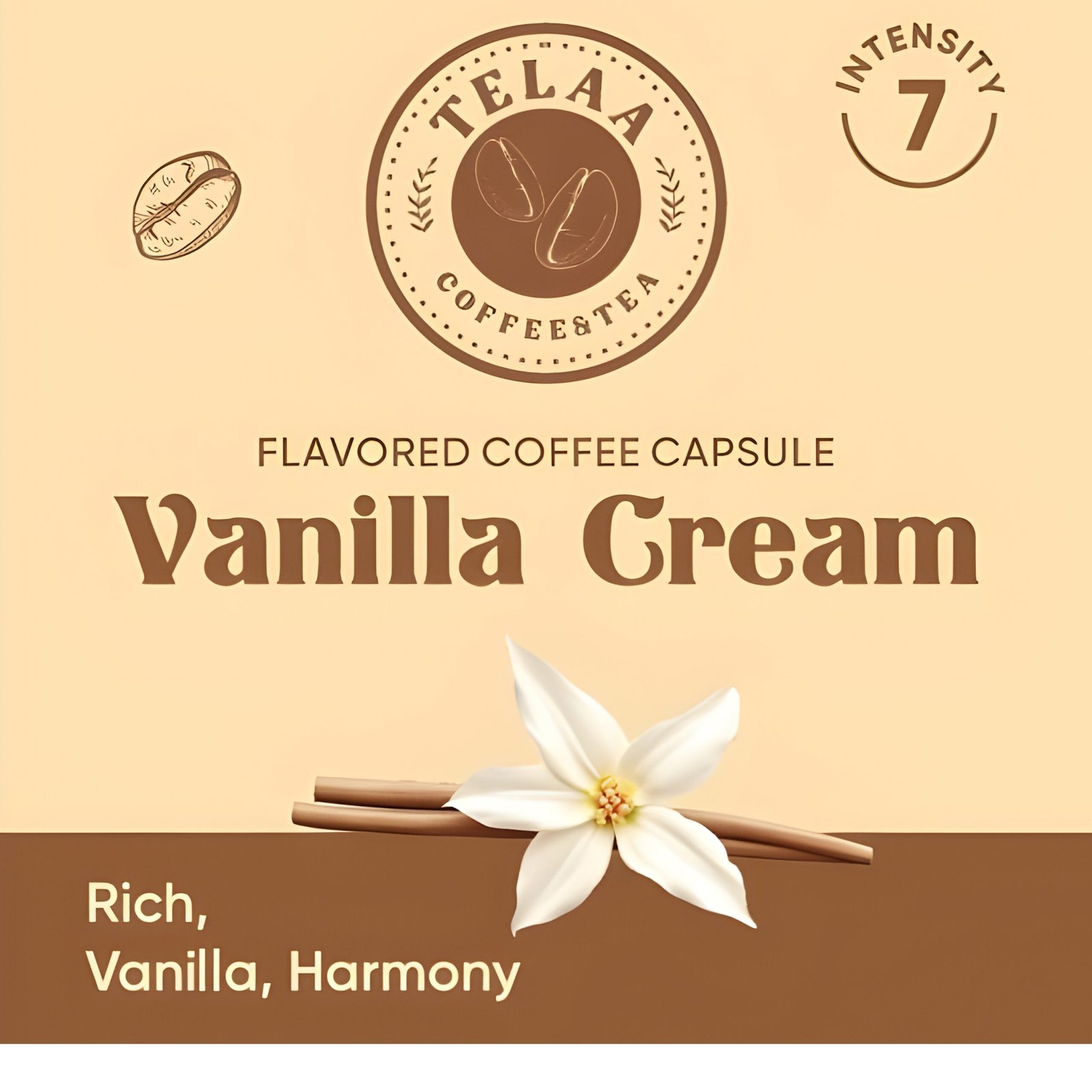 Vanilla Cream, 100% Arabica Aluminium Coffee Capsule – Intensity Level 3 - Image 3