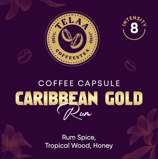 Caribbean Gold – Rum Barrel Aged Coffee Capsules - Specialty Coffee, Intensity 8 - Image 4