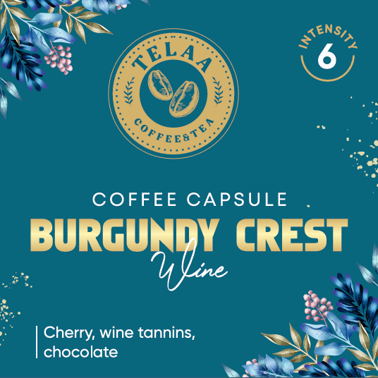 Burgundy Crest – Wine Barrel Aged Coffee Capsules - Specialty Coffee, Intensity 6 - Image 4