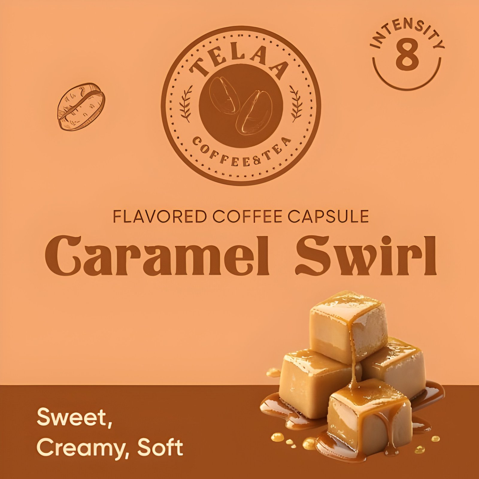 Caramel Swirl, 100% Arabica Aluminium Coffee Capsule – Intensity Level 4 - Image 2