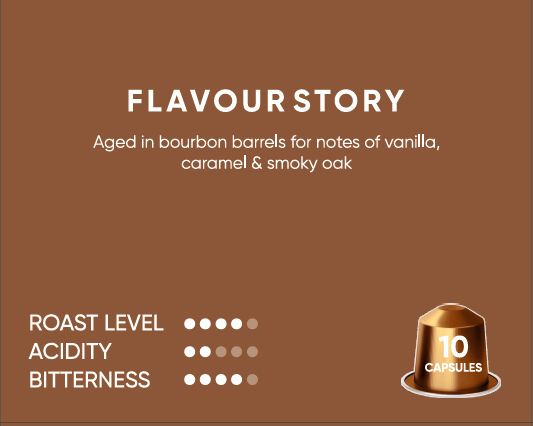 Oak Reserve – Whiskey Barrel Aged Coffee Capsules - Specialty Coffee, Intensity 7 - Image 6