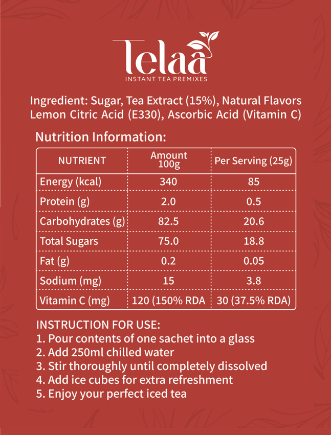 Peach Iced Tea Premix - Image 3