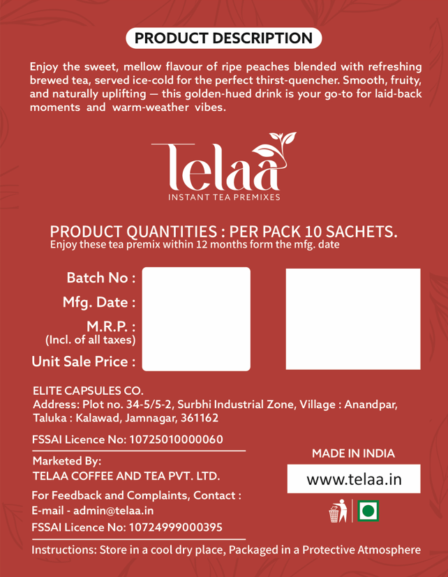 Peach Iced Tea Premix - Image 4