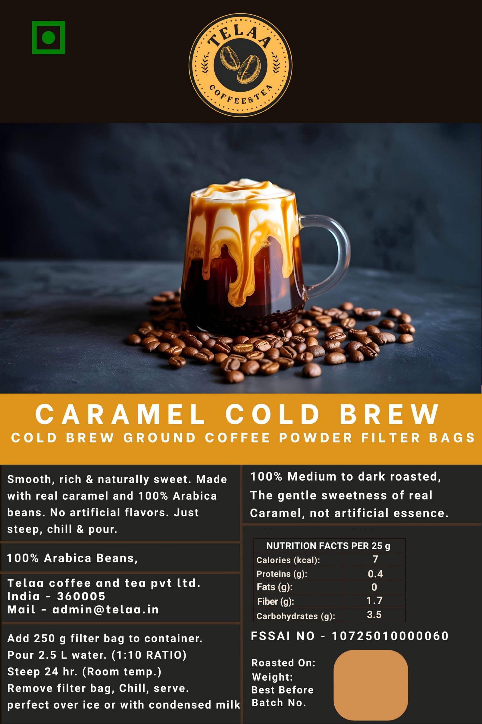 Cold Brew Coffee Trio Pack – French Vanilla, Caramel & Hazelnut | 100g Each | Makes 3L Total | 100% Arabica - Image 5