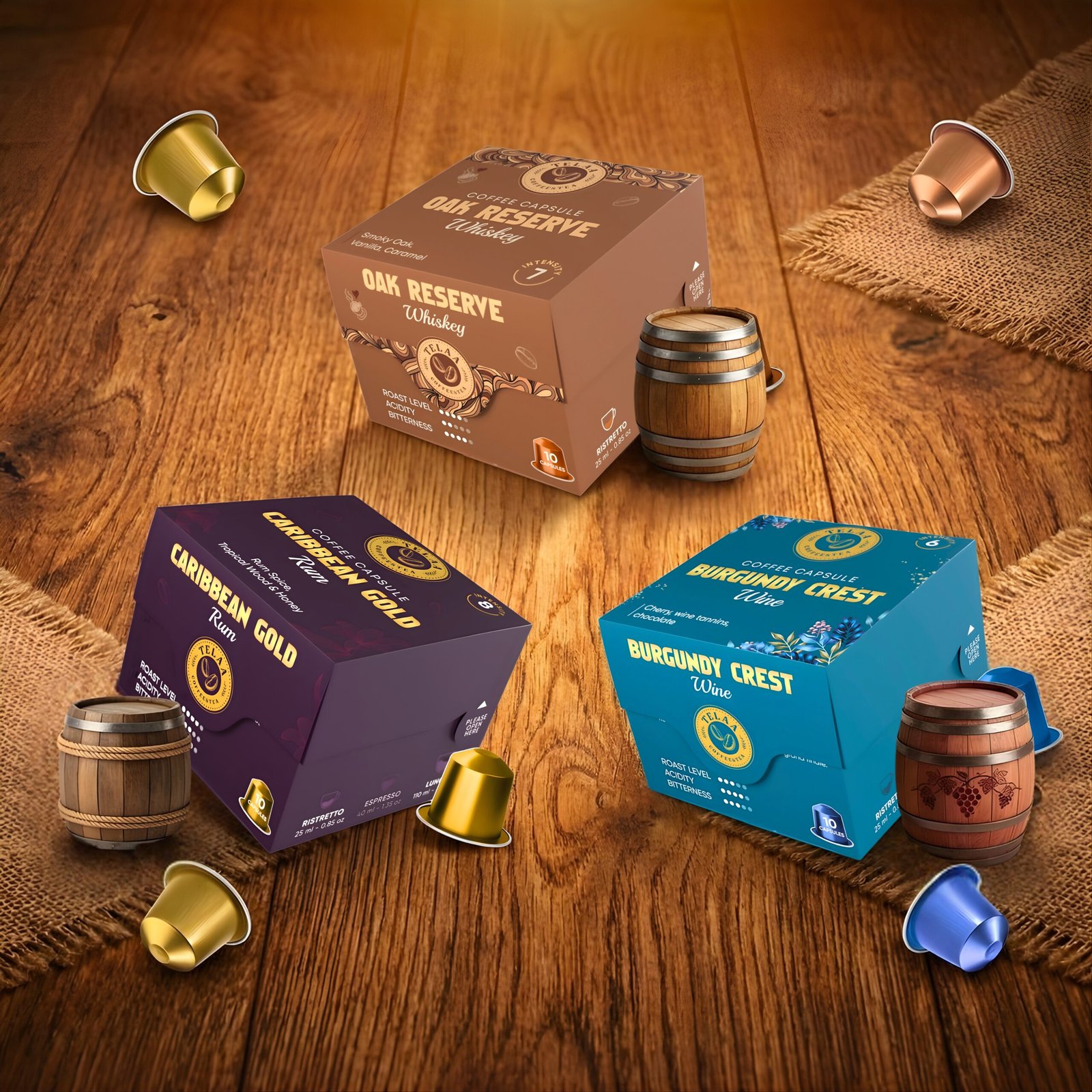 Barrel Aged 30 Coffee Capsule Combo – Whiskey, Rum & Wine Barrel Aged Specialty Espresso Pods | 100% Arabica | Nespresso Compatible - Image 6