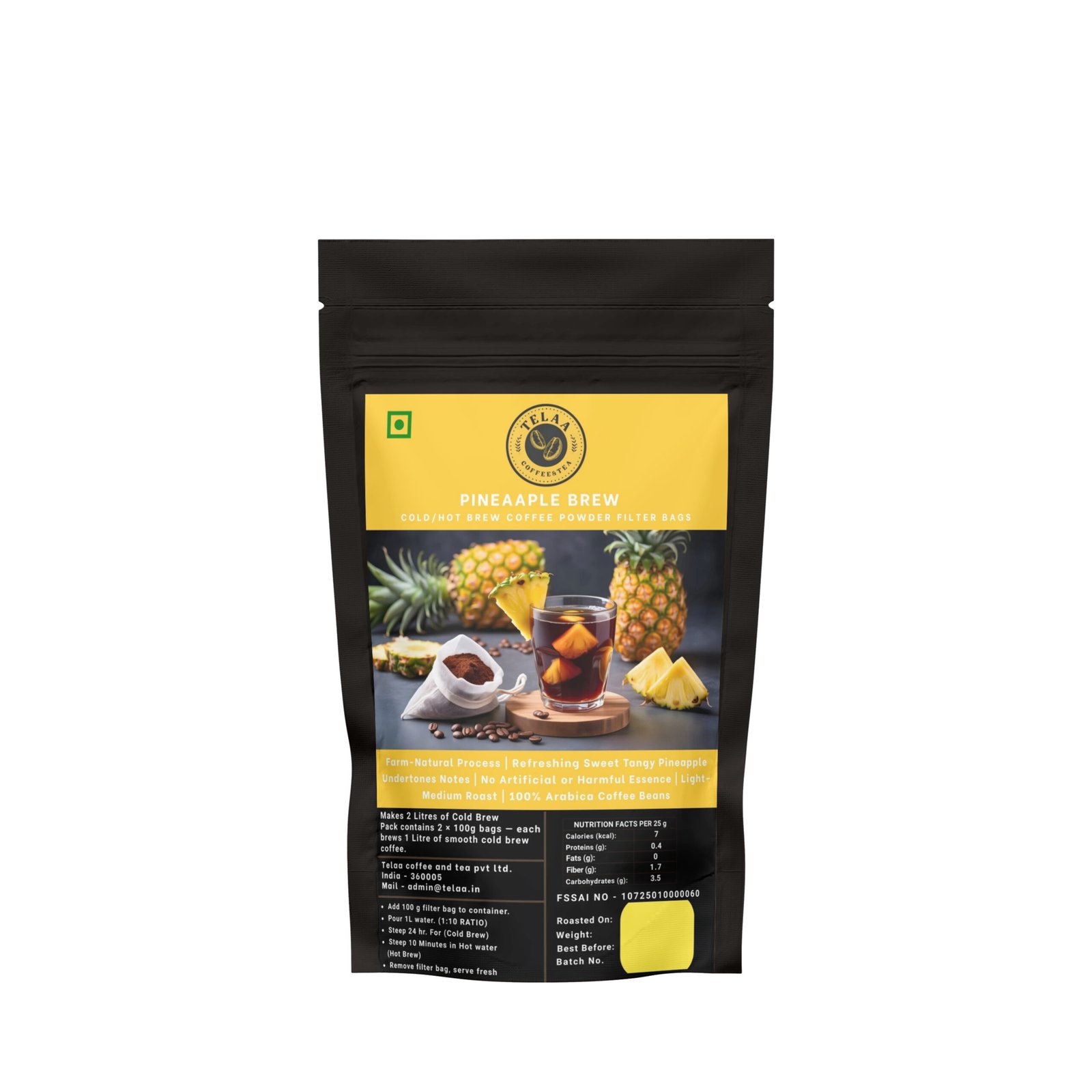 Pineapple Coffee — 200g Ground or Cold/Hot Brew Bag | V60, Press, Espresso