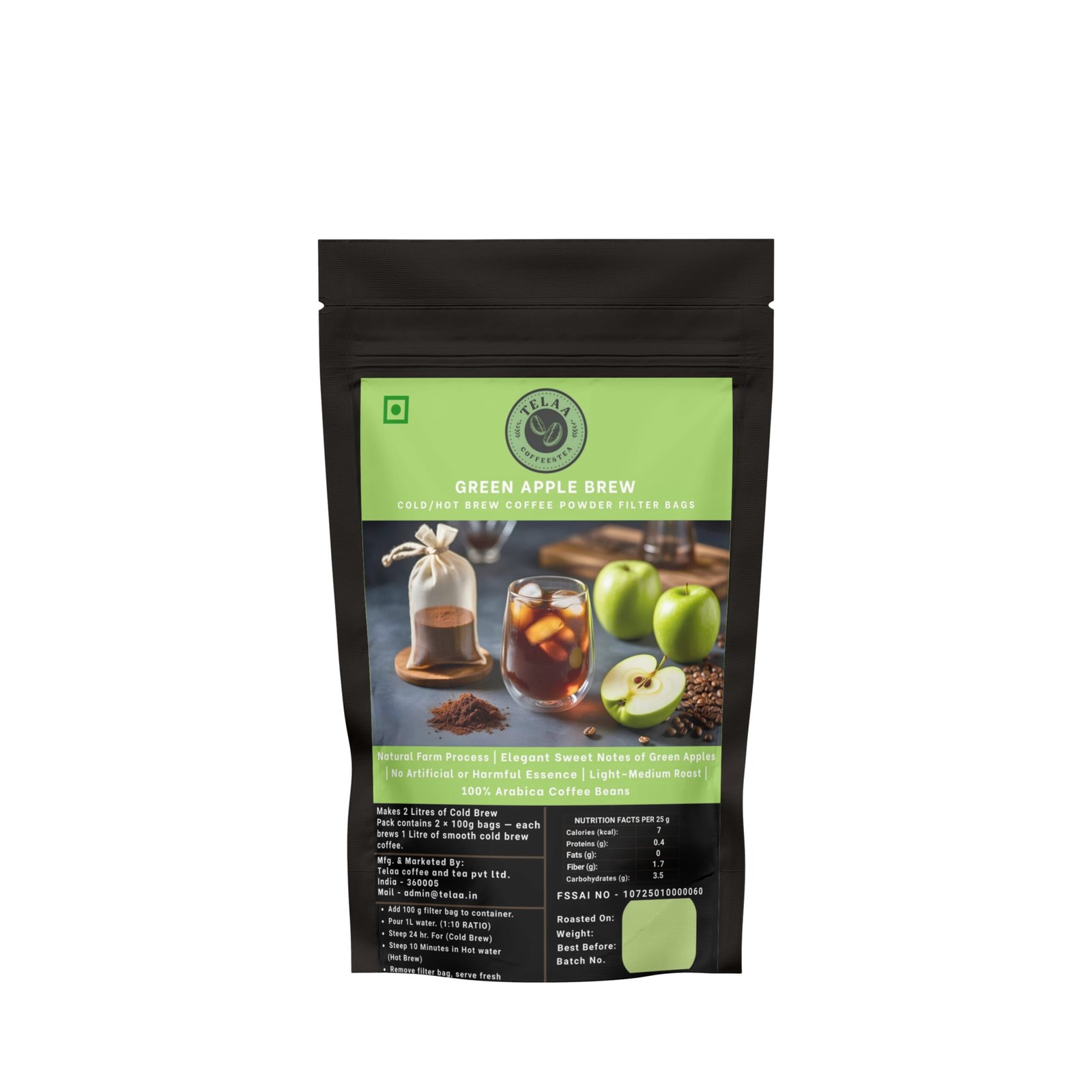 Green Apple Coffee — 200g Ground or Cold/Hot Brew Bag | V60, Press, Espresso