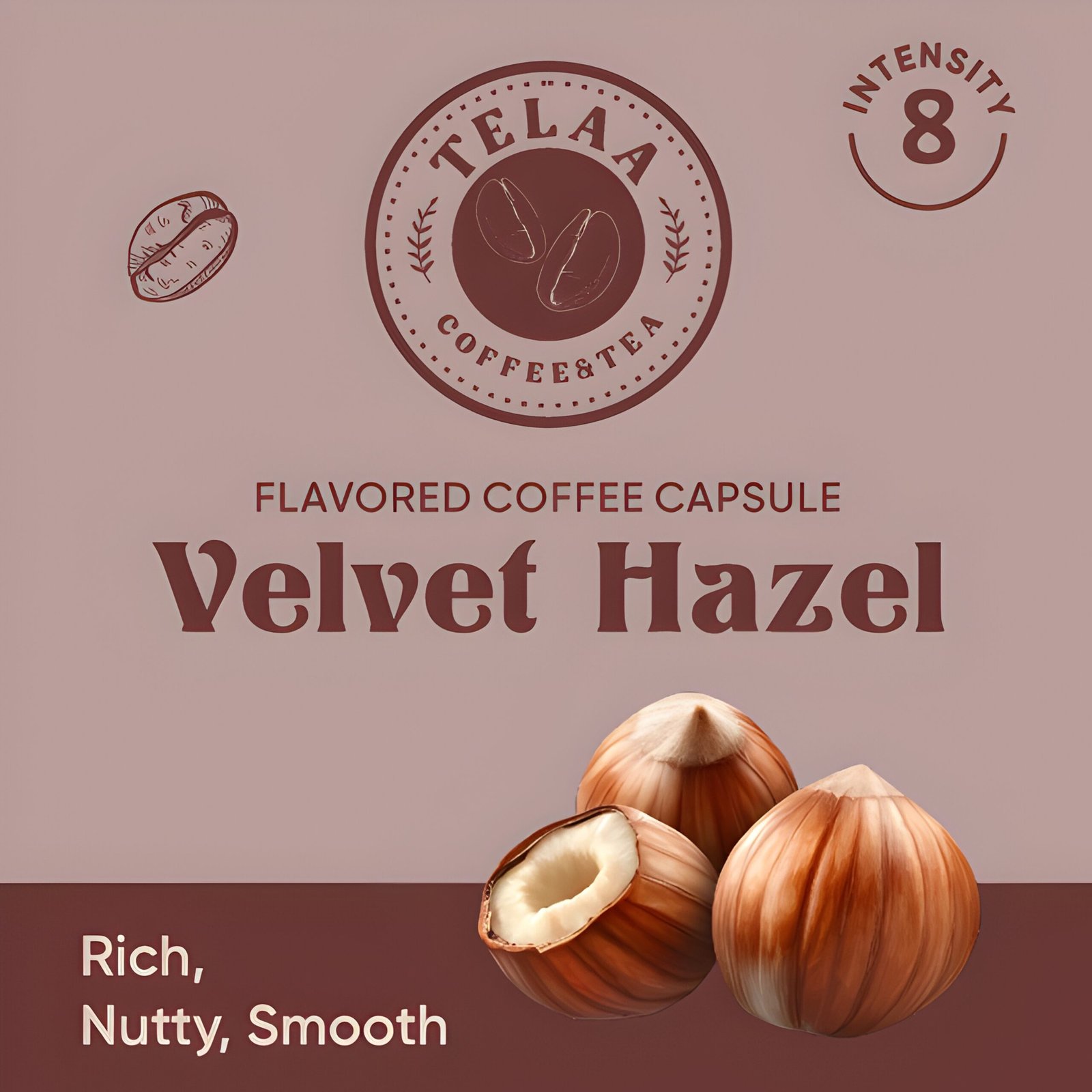Velvet Hazel Hazelnut Coffee Capsules – 100% Arabica, Intensity 8, 10 Pods - Image 4