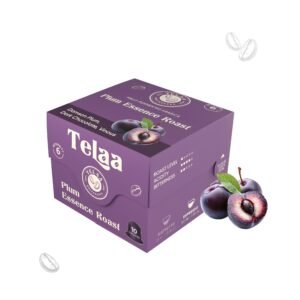 Telaa Plum Essence Roast Coffee Capsules | Fruit-Fermented Arabica | Damson Plum, Dark Chocolate & Vinous Notes | Aluminium Nespresso Original Line Compatible Pods