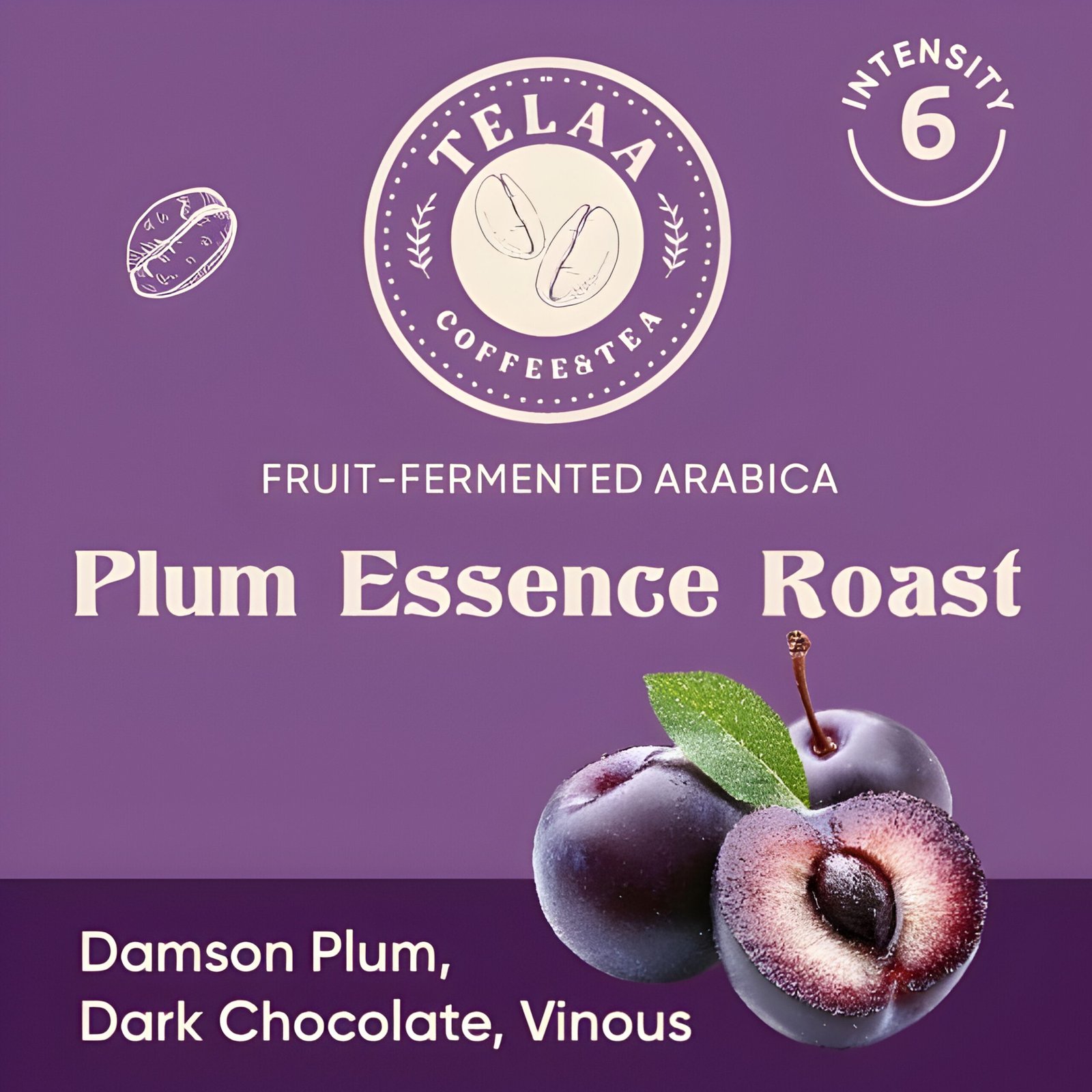 Telaa Plum Essence Roast Coffee Capsules | Fruit-Fermented Arabica | Damson Plum, Dark Chocolate & Vinous Notes | Aluminium Nespresso Original Line Compatible Pods - Image 4