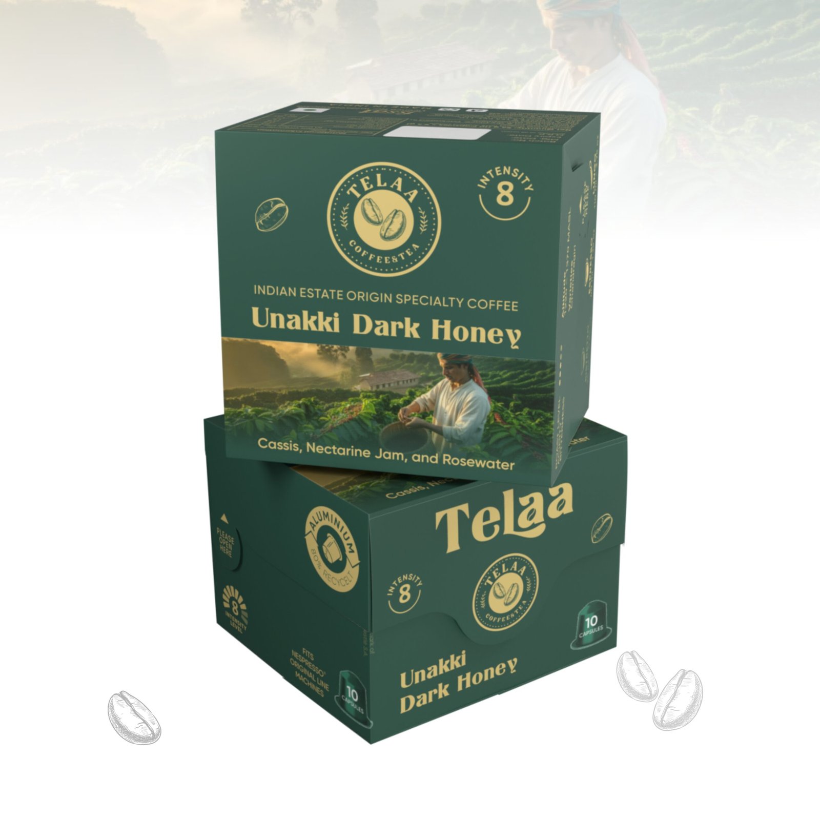 Unakki Estate Dark Honey Coffee Capsules | Indian Single-Estate Specialty Arabica | Nespresso Original Line Compatible Pods - Image 3