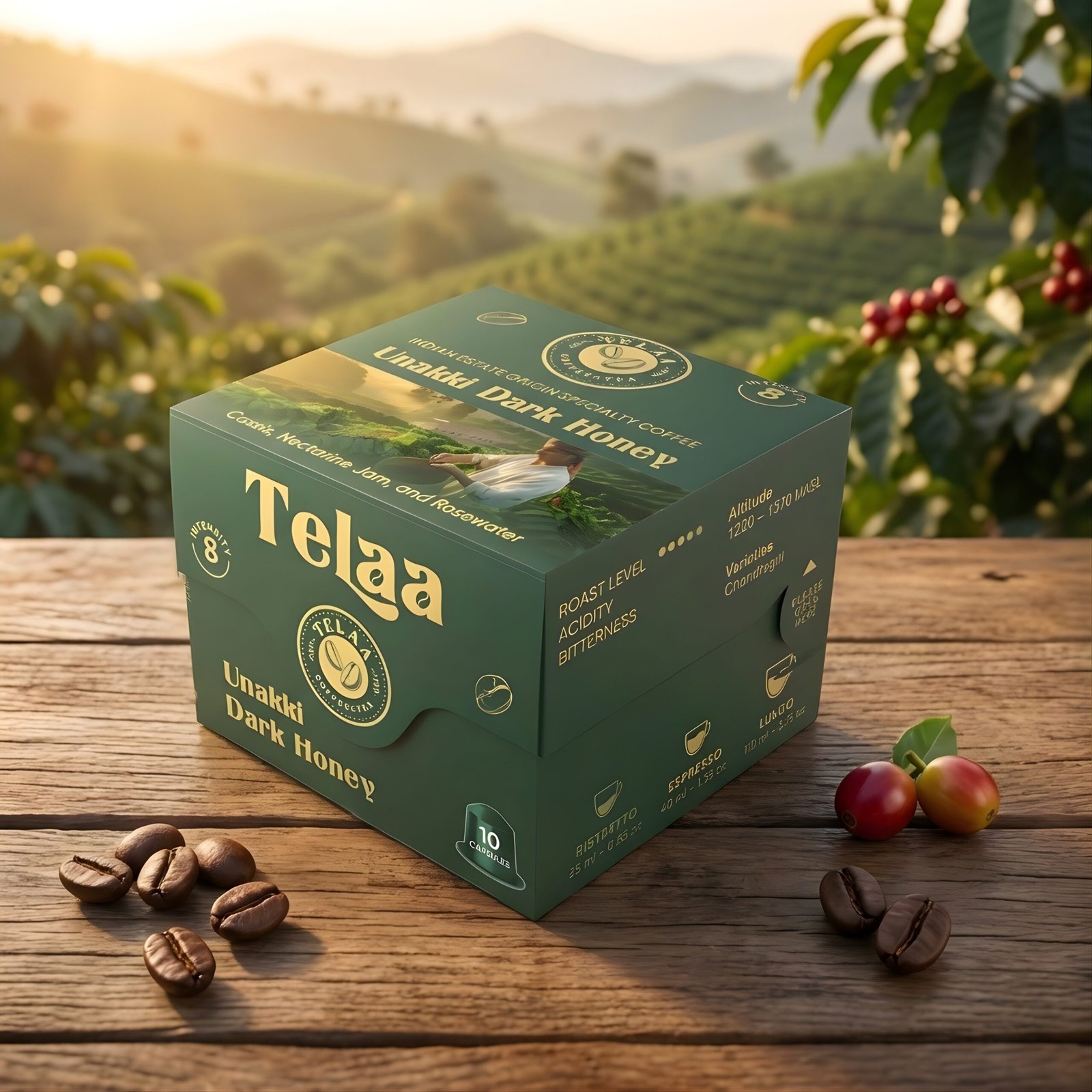 Unakki Estate Dark Honey Coffee Capsules | Indian Single-Estate Specialty Arabica | Nespresso Original Line Compatible Pods - Image 2