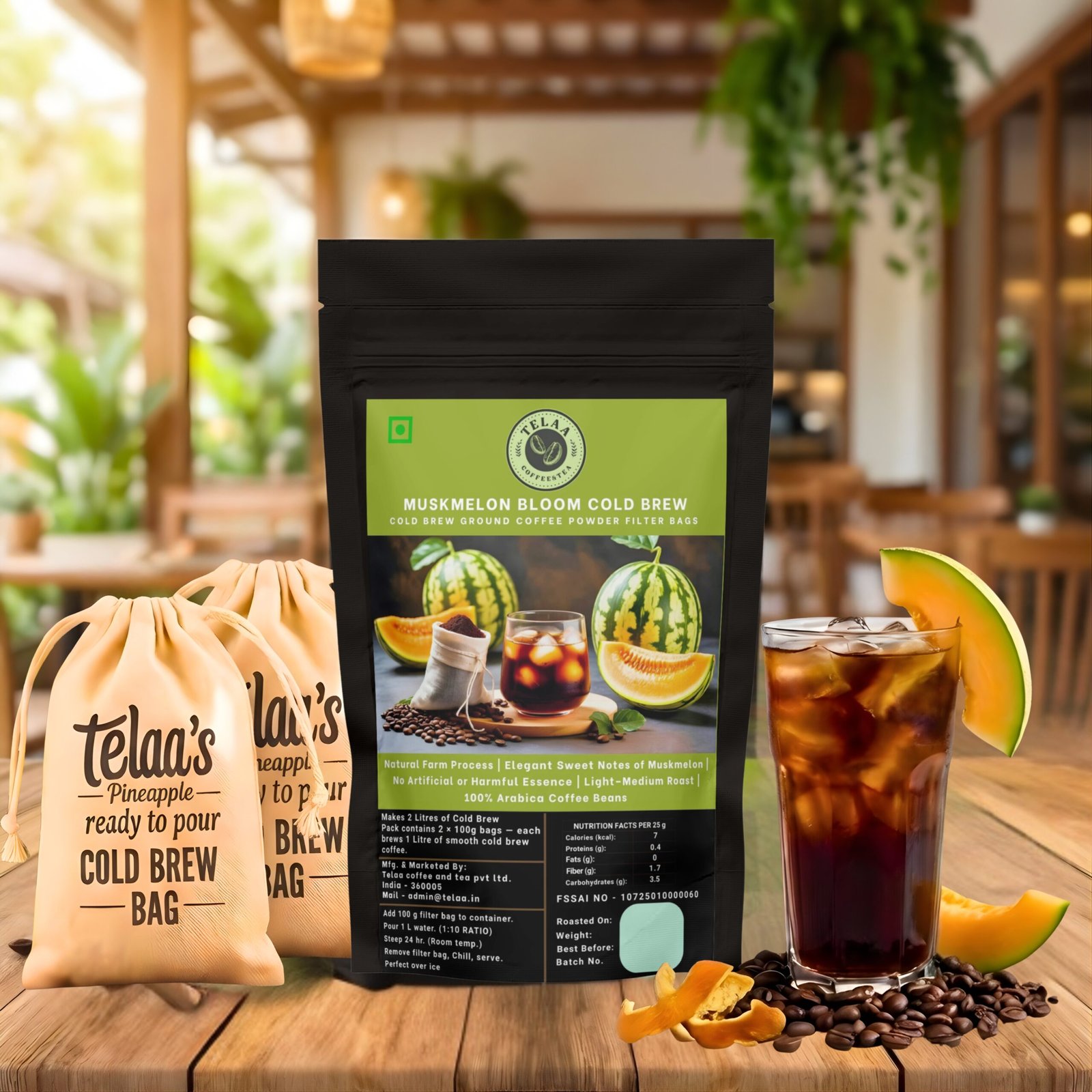 Muskmelon Bloom Cold brew Coffee — 2 Litre | 200g Ground Bags for V60, French Press & Espresso - Image 2