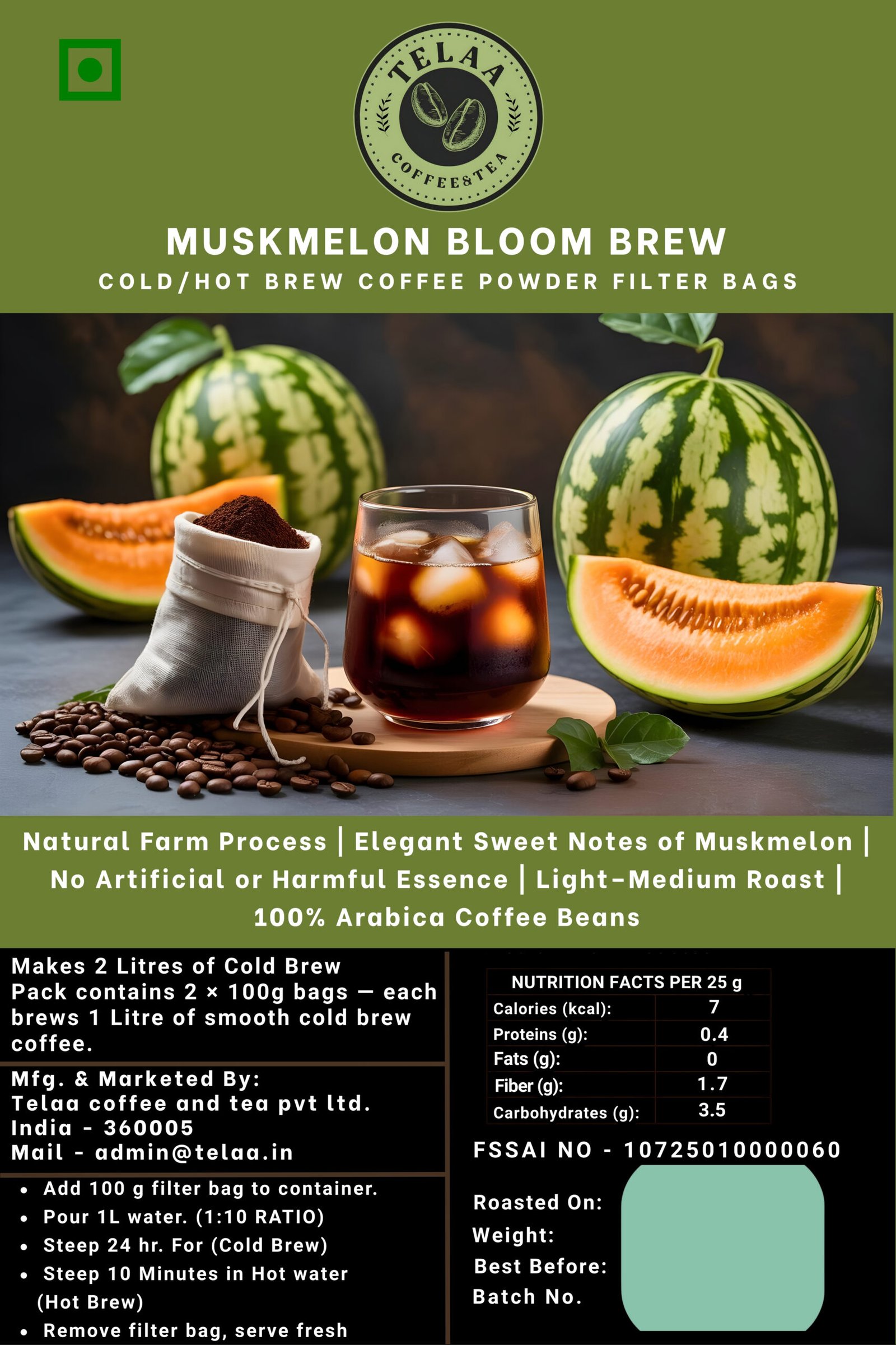 Muskmelon Bloom Coffee — 200g Ground or Cold/Hot Brew Bag | V60, Press, Espresso - Image 6