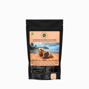 Premium Monsoon Malabar Cold Brew Coffee Bags - Specialty Grade Arabica Ground for Cold Brewing