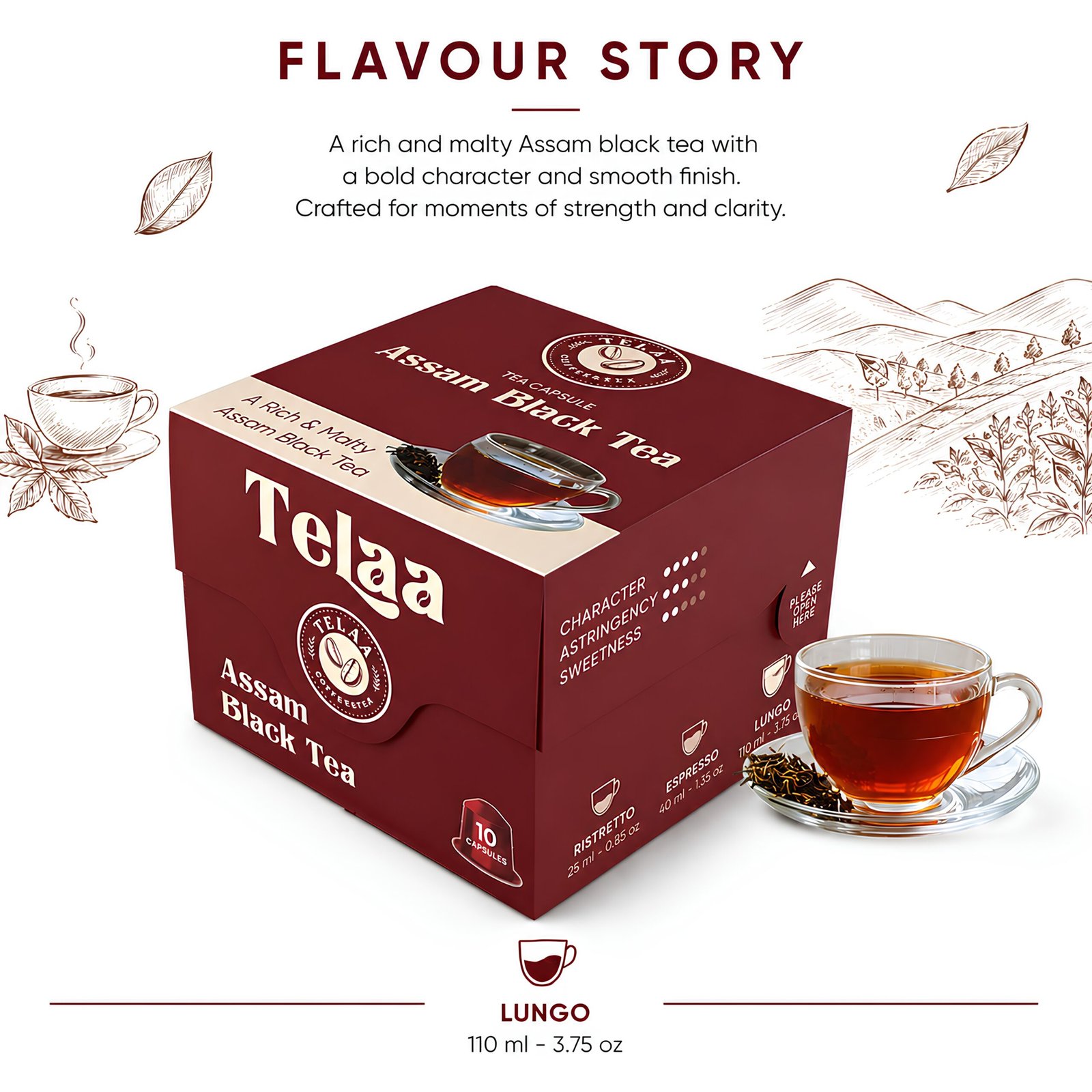Tea Lover Combo - 30 Nespresso Compatible Tea Capsules – Premium Matcha, Black Tea & Classic Green Tea Pods | Antioxidant & Easy Brew - Image 3