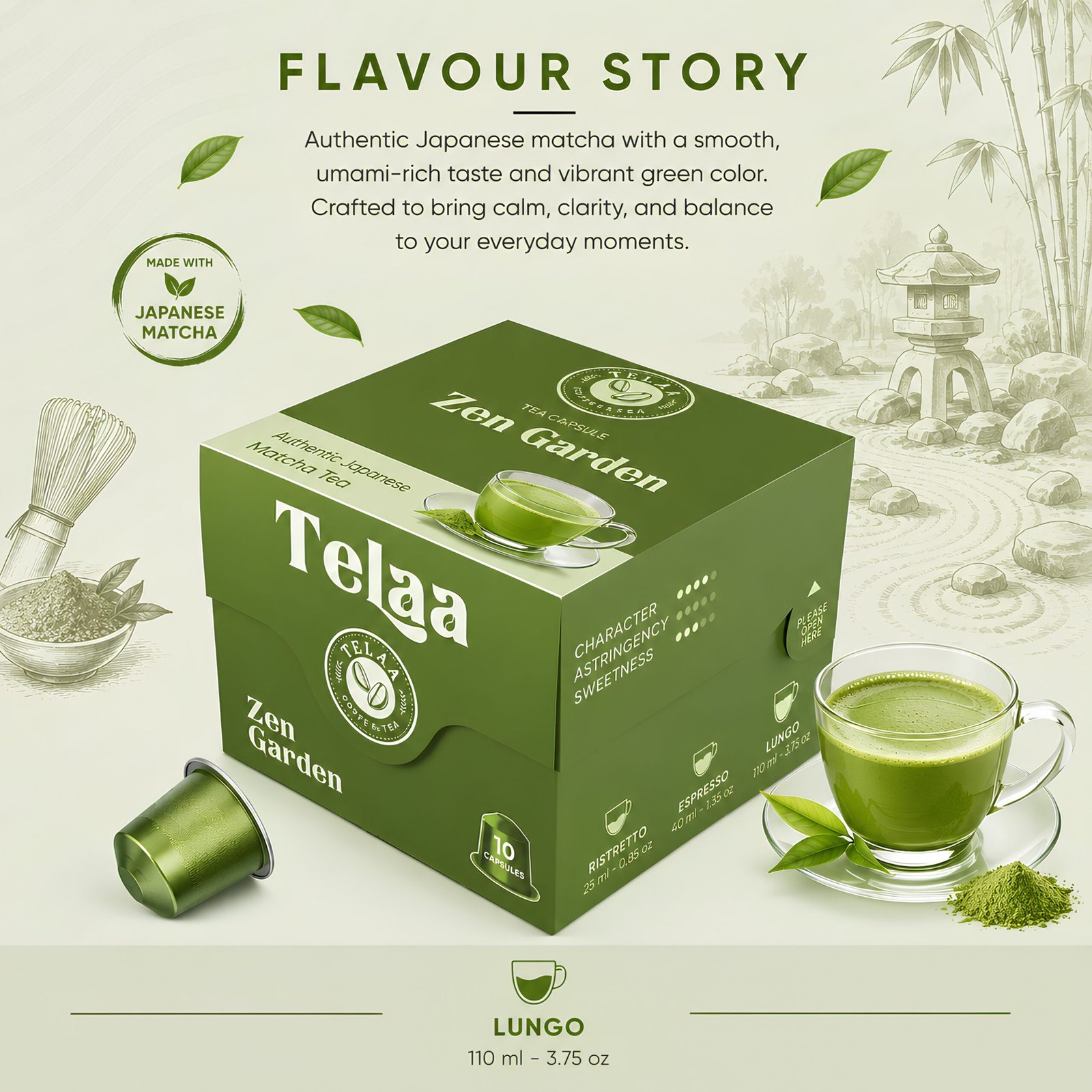 Tea Lover Combo - 30 Nespresso Compatible Tea Capsules – Premium Matcha, Black Tea & Classic Green Tea Pods | Antioxidant & Easy Brew - Image 4