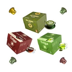 30 Nespresso Compatible Tea Capsules – Premium Matcha, Black Tea & Classic Green Tea Pods Combo | Antioxidant Rich & Easy Brew Everyday Tea Capsules