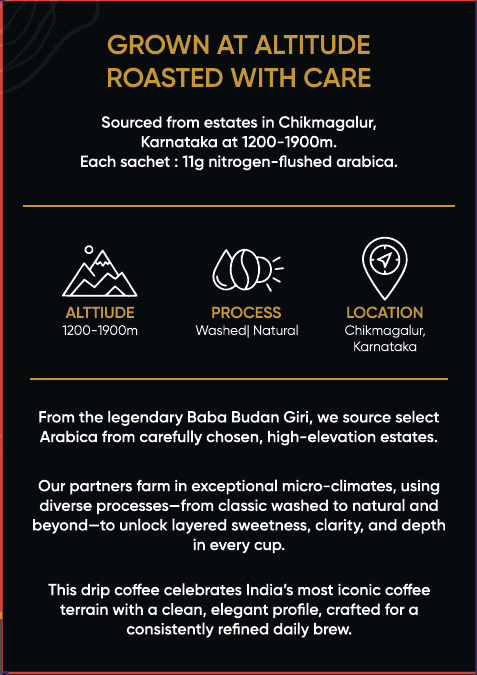 Noir Thunder Drip Bag Coffee – 100% Specialty Indian Arabica from Chikmagalur - Image 5