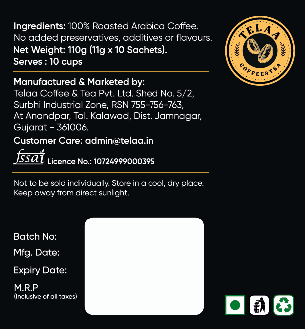 Noir Thunder Drip Bag Coffee – 100% Specialty Indian Arabica from Chikmagalur - Image 6