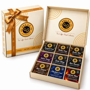 Telaa Signature Coffee Gift Pack – 90 Premium Coffee Capsules | 9 Signature Roasts | Nespresso® Original Line Compatible