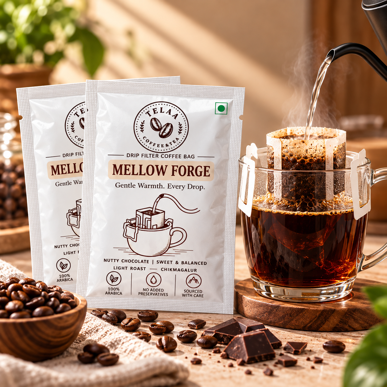 TELAA Premium Coffee Gift Hamper | 83 Cups of Coffee | Easy-Pour Drip Bag Coffee + 5 Instant Coffee Varieties | 100% Arabica | No Machine Required - Image 6