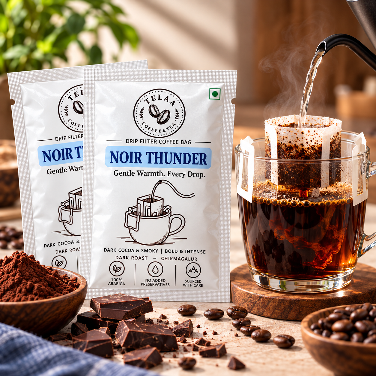 TELAA Premium Coffee Gift Hamper | 83 Cups of Coffee | Easy-Pour Drip Bag Coffee + 5 Instant Coffee Varieties | 100% Arabica | No Machine Required - Image 8