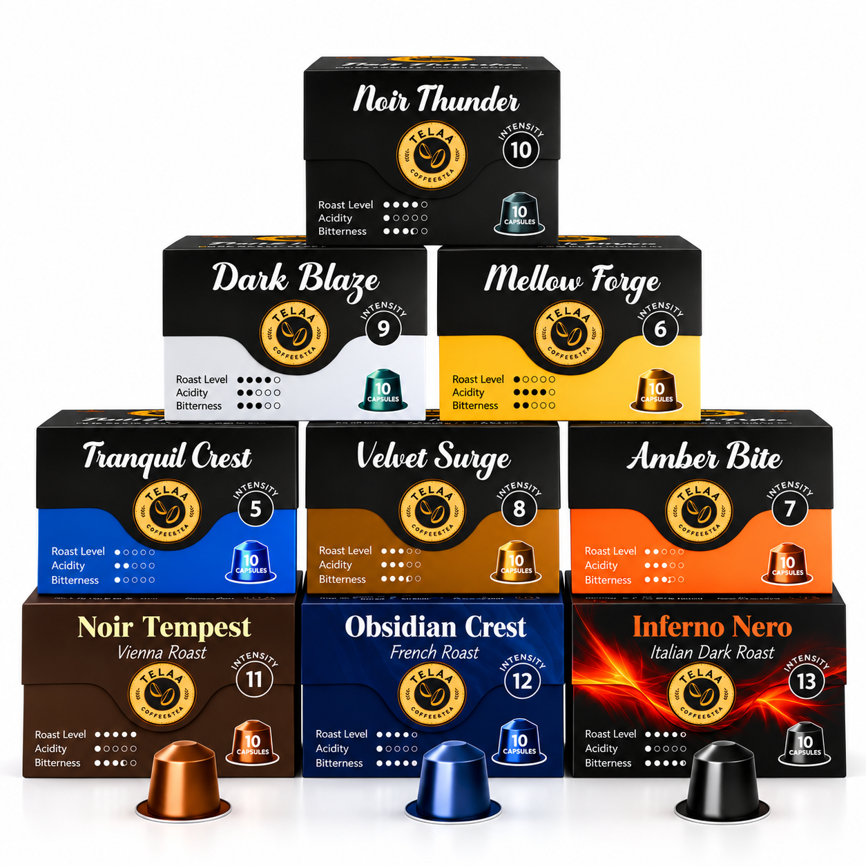 Telaa Signature Coffee Gift Pack – 90 Premium Coffee Capsules | 9 Signature Roasts | Nespresso® Original Line Compatible - Image 4